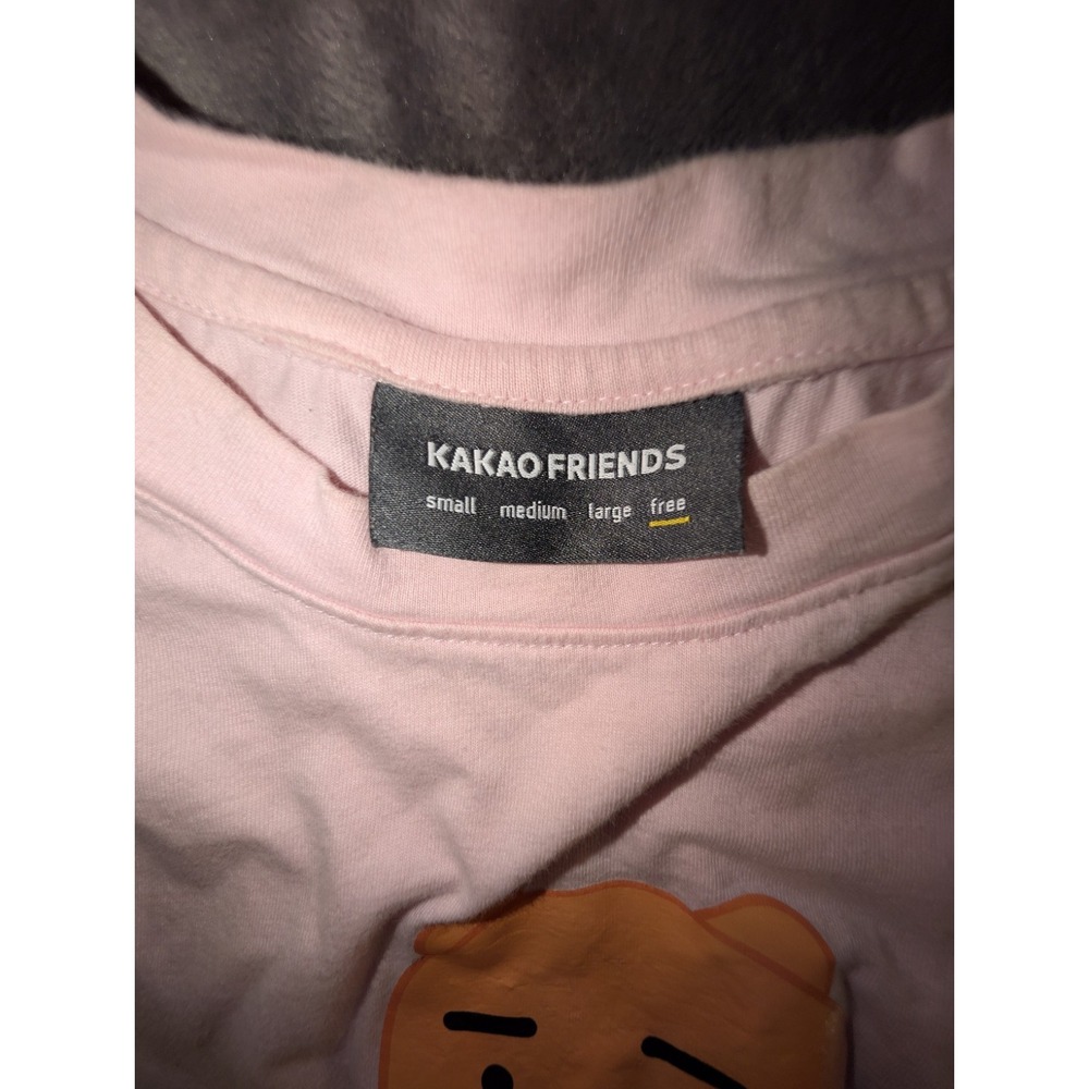 Official Kakao Friends Tag Pink Ryan T-shirt  Free‎ Size
